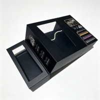 Boîte cadeau sur mesure en carton recyclé écologique avec fermeture magnétique, finition bronzage quadricolore (4C), design haut de gamme, portable