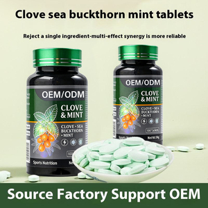 Comprimés de menthe, clou de girofle et argousier, texture dure, supplément alimentaire, bonbons de qualité professionnelle, contre la mauvaise haleine, en flacon. - Product Image 3