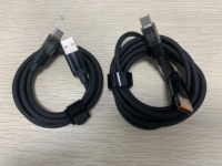 USB3.0 3.1 3.2 PD Typ-C Nylon-Ladekabel 27W 65W 100W Schnellladung Hochdichte Webung mit LED-Anzeige für iOS