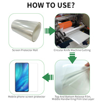 Protector de Pantalla para Samsung Galaxy S24 Ultra en Rollo de Película PET de 0.33mm, Adhesivo, Reflectante, Anti Luz Azul, Alta Calidad, HD Transparente