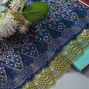 Thời trang vải tuyn ren vàng thêu ren TRIM chất lượng Ren Vải cho hàng may mặc - Product Image 1