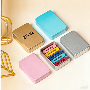 Прямоугольная жестяная коробка с индивидуальной печатью логотипа, низкий минимальный заказ, прочный универсальный контейнер для упаковки подарков и хранения печенья - Product Image 4