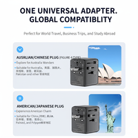 Adaptateur de voyage universel 100W et batterie externe EU/US/AU/UK pour iPhone MacBook Ordinateur portable Appareil photo PD3.0 QC3.0 Chargeur rapide tout-en-un