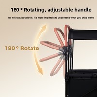 Poussette de voyage double pliable et réversible pour bébés et enfants, idéale pour le camping et les activités de plein air