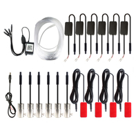 KingShowStar — ampoules led 9 en 1 pour voitures, fibre optique, éclairage d'atmosphère, lumière d'intérieure 12V, 6W, 9 pièces