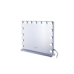 Mirrors Makeup With Light Led Lighted Table Vanity Makeup Mirror With Touch Dimmer Light Memory Led Bulbs