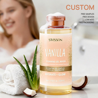 Gel Douche Moussant Parfum Vanille Longue Durée à la Niacinamide, Huile de Coco et Beurre d'Avocat – Nourrissant, Adoucissant et Parfumé pour une Peau Douce et Saine