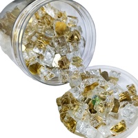 Verre trempé de bonne qualité, verre de feu concassé réfléchissant, foyers, bols à feu, décoration industrielle, écologique, 6 mm, cuisine