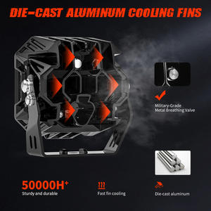 Accesorios <span class=keywords><strong>de</strong></span> Iluminación para Automóviles, Luces <span class=keywords><strong>de</strong></span> Conducción RGB Súper Anchas Sin Puntos Ciegos, Luces Laterales <span class=keywords><strong>de</strong></span> Proyección para Motocicletas Todoterreno, Bisel Rojo, Azul y Amarillo en la Parte Delantera para SUV - Product Image 5