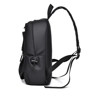 Cross-border mens bag, black leather-look <b>mini</b> backpack, casual and minimalist mens <b>rucksack</b>, European and American trendy - Product Image 2