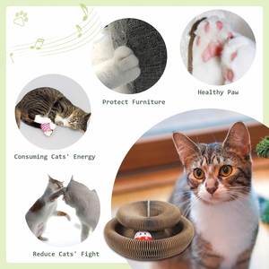 <b>Interactive</b> Magic Foldable Accordion Scratcher Durable Paper Material Bell Ball Set <b>Interactive</b> Magic Organ <b>Cat</b> Smart <b>Cat</b> Ball - Product Image 2