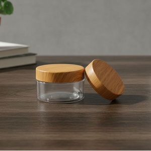 <b>Empty</b> 100ml 120ml 150ml Transparent PET Plastic Cosmetic Body Butter Containers With Transfer Plastic Lids - Product Image 2