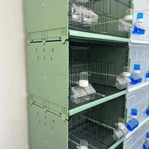 Indoor Metall Kanarienvogel käfig Stahl Haustier Fütterung käfig mit Druckknopf verschluss Kunststoffs chale Paletten typ - Product Image 3