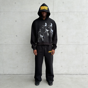 Chándal Deportivo Personalizado para Hombre, Fabricado con Tela <span class=keywords><strong>Sara</strong></span> Fleece y Estampado DTG en Silicona - Product Image 1