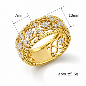Anello Intrecciato con Texture Cava per Donne, Design Vintage, Accessorio da Dito per Uso Quotidiano - Product Image 6