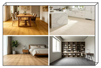 Revêtements de sol SPC modernes populaires multicolores gaufrés et imperméables, panneaux muraux en vinyle durables pour la décoration de studios et de salles d'étude