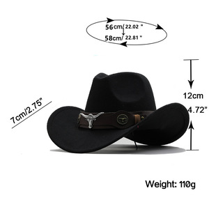 <span class=keywords><strong>Sombrero</strong></span> <span class=keywords><strong>Vaquero</strong></span> Occidental <span class=keywords><strong>de</strong></span> Ala Ancha Liso <span class=keywords><strong>para</strong></span> <span class=keywords><strong>Hombre</strong></span> y Mujer, Venta al por Mayor, Económico, en Varios Tamaños, con Decoración <span class=keywords><strong>de</strong></span> Cinturón <span class=keywords><strong>de</strong></span> Toro, Logotipo Personalizado Aceptable - Product Image 2