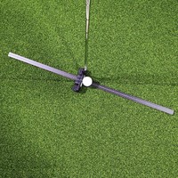 SwingPerfect Rail de putting de golf rotatif à 360° double face en fibre de carbone avec règle, aide à l'entraînement pour la lecture de la ligne de départ et entraîneur de face carrée
