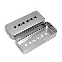 Penutup Pickup Gitar Vintage 50mm 52mm Spaced P90 Soapbar, 85.5x34.5mm, Logam Kuningan, untuk Neck Bridge
