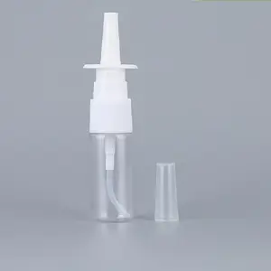 Botella de plástico transparente con pulverizador, botella de plástico transparente con tapa de espray de niebla fina, para lavado nasal, 5, 10ml