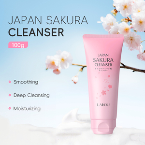 Laikou Japon Sakura 100g Mousse Nettoyante Douce Mousse Nettoyante Visage à l'Acide Hyaluronique Crème Anti-Rides - Product Image 2