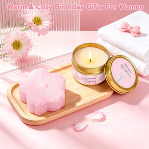Pink Aesthetic Spa Gift Box Set with Scented <b>Bear</b> Flower Bouquet <b>Cute</b> Birthday Present for Girlfriend Best Friend - Product Image 6