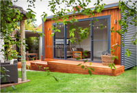 Maison préfabriquée de luxe en conteneur de 20 pieds, structure hybride acier/bois, pour Airbnb, usage polyvalent - pour appartements, villas