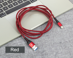 Nhà Máy Giá 6ft bện USB Loại C Micro sạc 3A sạc nhanh iPhone <span class=keywords><strong>Android</strong></span> điện thoại thông minh bao gồm hộp 1m Máy tính kim loại - Product Image 5