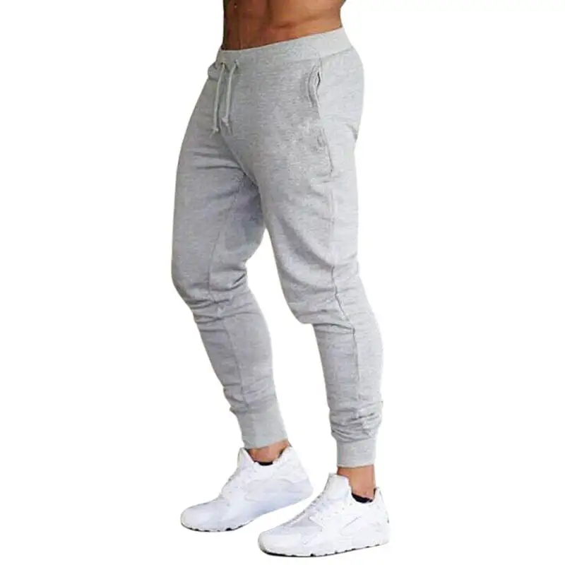 Kustom penjualan terlaris kebugaran Jogging Gym ditumpuk keringat celana ringan kosong pria Unisex celana olahraga Jogger celana olahraga