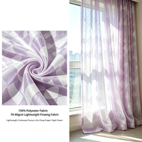 Tissu teint 100 % polyester tissé 80 GSM léger, séchage rapide, anti-boulochage, personnalisable, vente en gros, économique, pour rideaux, vêtements et confection