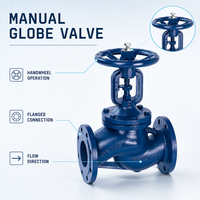 Vanne à soupape à bride en fonte à tige montante manuelle avec volant, pour eau, vapeur, huile, vanne d'arrêt de pipeline, norme DIN