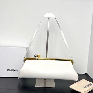 2025 <span class=keywords><strong>Jacquemus</strong></span> ใหม่กระเป๋าคลัทช์ทำมือหนังวัวสำหรับบาแกตคลิปทองหรูหราไหล่เดียวใต้วงแขนเย็บปัก RFID - Product Image 6