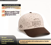 Casquette de baseball à 6 panneaux ; Casquette de camionneur unisexe avec broderie 3D color-block, chapeaux originaux de créateur pour hommes