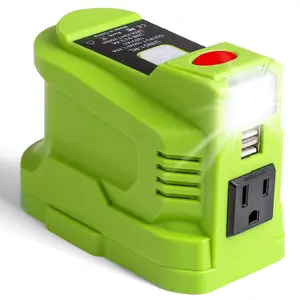 Onduleur d'alimentation portable DC 20V à AC 120V Onduleur à onde sinusoïdale modifiée 150W pour batterie Dewalt 20V avec LED USB AC