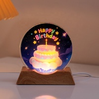 Nouvelle lampe de table moderne pour la planète, en cristal, rechargeable par USB, veilleuse de chambre à coucher, gravure interne, lumière d'ambiance lumineuse