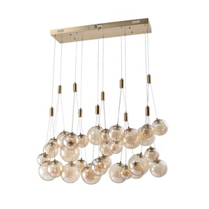 <span class=keywords><strong>Bronzo</strong></span> antico moderno led moderna bolla di vetro lampadario e lampade - Product Image 3