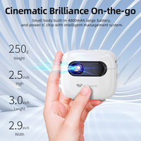 Projecteur LED de poche Android 13 de haute qualité, compatible 1280*720, 1500 lumens, DLP Q8 WiFi pour utilisation mobile en extérieur de format Pico