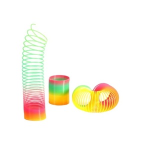 Anneau à ressort en plastique arc-en-ciel 5,5x6,5 cm, jouet de forme géométrique, pour les 7-14 ans, unisexe, nouveauté créative, vente en gros pour vendeurs de rue - Product Image 2