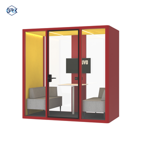 Phòng họp mô-đun hiện đại Graki L Model làm bằng hợp kim nhôm, tích hợp ghế sofa giường, ngăn chứa đồ, dành cho 2 người, giảm tiếng ồn, chất lượng tuyệt vời. - Product Image 6