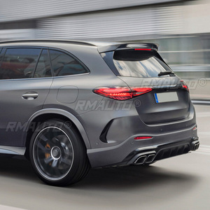 ตัวแยกกันชนหลังรถยนต์ฝาครอบช่องระบายอากาศสปอยเลอร์สำหรับ Mercedes-Benz GLC-Class X254 AMG line 2023-2024ชุดปรับแต่ง - Product Image 4
