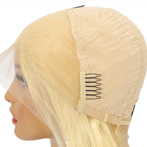 Peluca de Cabello Humano Virgen Peruano Pre-ALL 13x4 Three-Go sin Pegamento, Transparente, con Frente de Encaje, 28 Pulgadas, Rubio 613 - Product Image 3