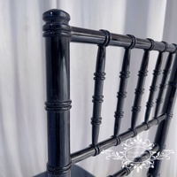 Chaises de salle à manger de mariage Chiavari démissionner noir chaises en plastique de meubles d'événements de banque d'hôtel
