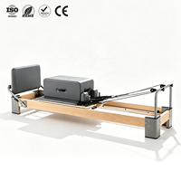 ZENJOY Reformer de Pilates amélioré en bois de hêtre avec pieds en aluminium, équipement professionnel pour le remodelage de la posture dans les studios de Pilates