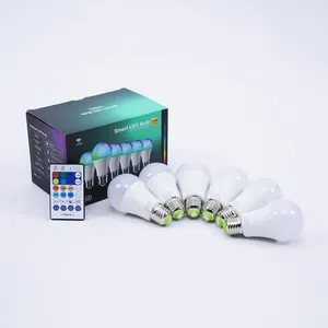 高品質スマート電球シックスインワンボックスA6010W調光可能RGBスマート電球アプリwifi音声リモコン付き