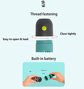 Dispensador de Bolsas para Excrementos de Perro con Forma de Pastilla y Linterna LED, Soporte para Bolsas de Caca de Mascotas con Batería de Botón, el Más Vendido - Product Image 6