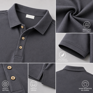 เสื้อโปโลธุรกิจลำลองแขนสั้นปักโลโก้ตามสั่ง พิมพ์ลายดิจิทัล ผ้าสแปนเด็กซ์/โพลีเอสเตอร์ ป้องกันการยับ - Product Image 4