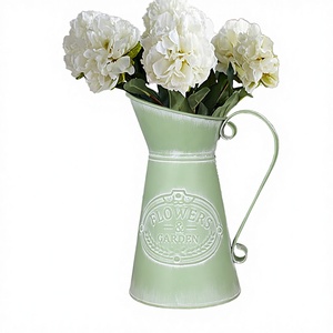 Vase à fleurs en métal galvanisé, vase à fleurs décoratif durable pour la maison, le salon, le jardin, l'intérieur et l'extérieur - Product Image 4