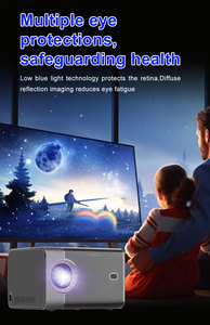 <span class=keywords><strong>A6</strong></span> LCD 1080P Soporte 4K WiFi y Bluetooth Android 13 Proyector de cine en casa inteligente de enfoque automático de alto brillo con 950D4 - Product Image 6