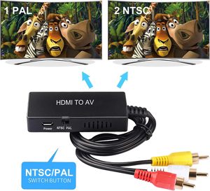 Convertisseur RCA avec prise en charge de la vidéo et de l'audio composite PAL/<span class=keywords><strong>NTSC</strong></span> pour clé TV, boîtier TV Android, DVD - Noir - Product Image 4