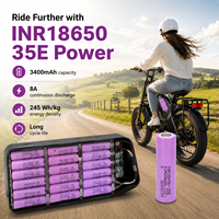 Batterie de vélo originale 18650 3500MAH 10A, cylindrique, lithium-ion, cellules EBike 35E pour vélos et vélos électriques